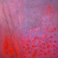 Red Petals Delight Me | 36" x 36" | SOLD